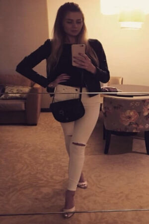 blonde Dublin Escort on her way out