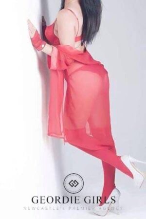 Newcastle escort in red shawl