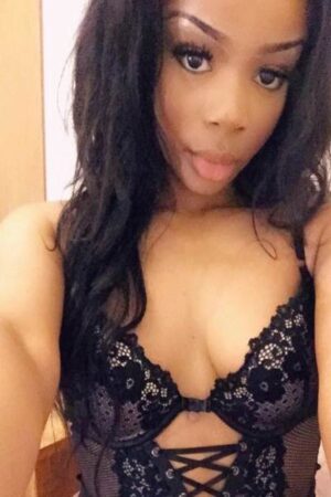 posing ebony Edinburgh escort