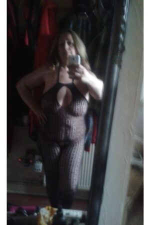 Mature Birmingham escort selfie in body suit