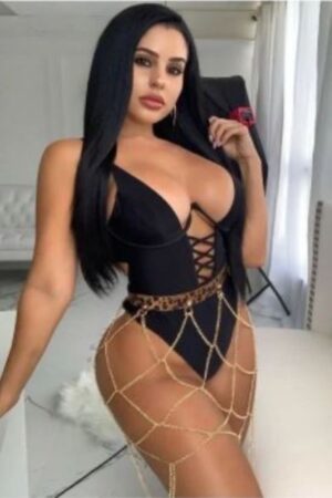 busty black haired Aylesbury companion in stylish bikini wear