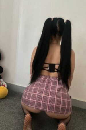 Outcall Doncaster escort in a tartan skirt