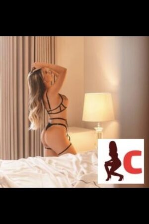 stunning blonde Tyrone escort in sexy lingerie