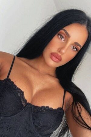 London Agency Escort in a black bodice