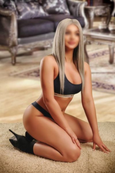 Sophie Blonde London Agency Escort in tight lingerie