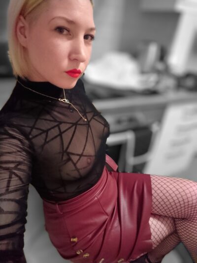 Miss Nee in see through top showing nipples