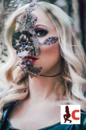 Alexandra Wildfire with flowers over her face