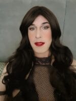 Claire TV wearing red lipstick