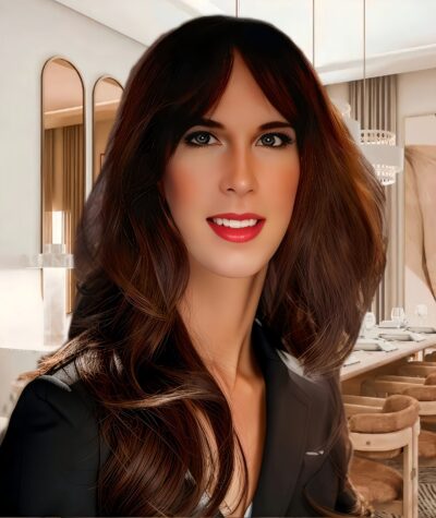 Claire TV escort in a black shirt