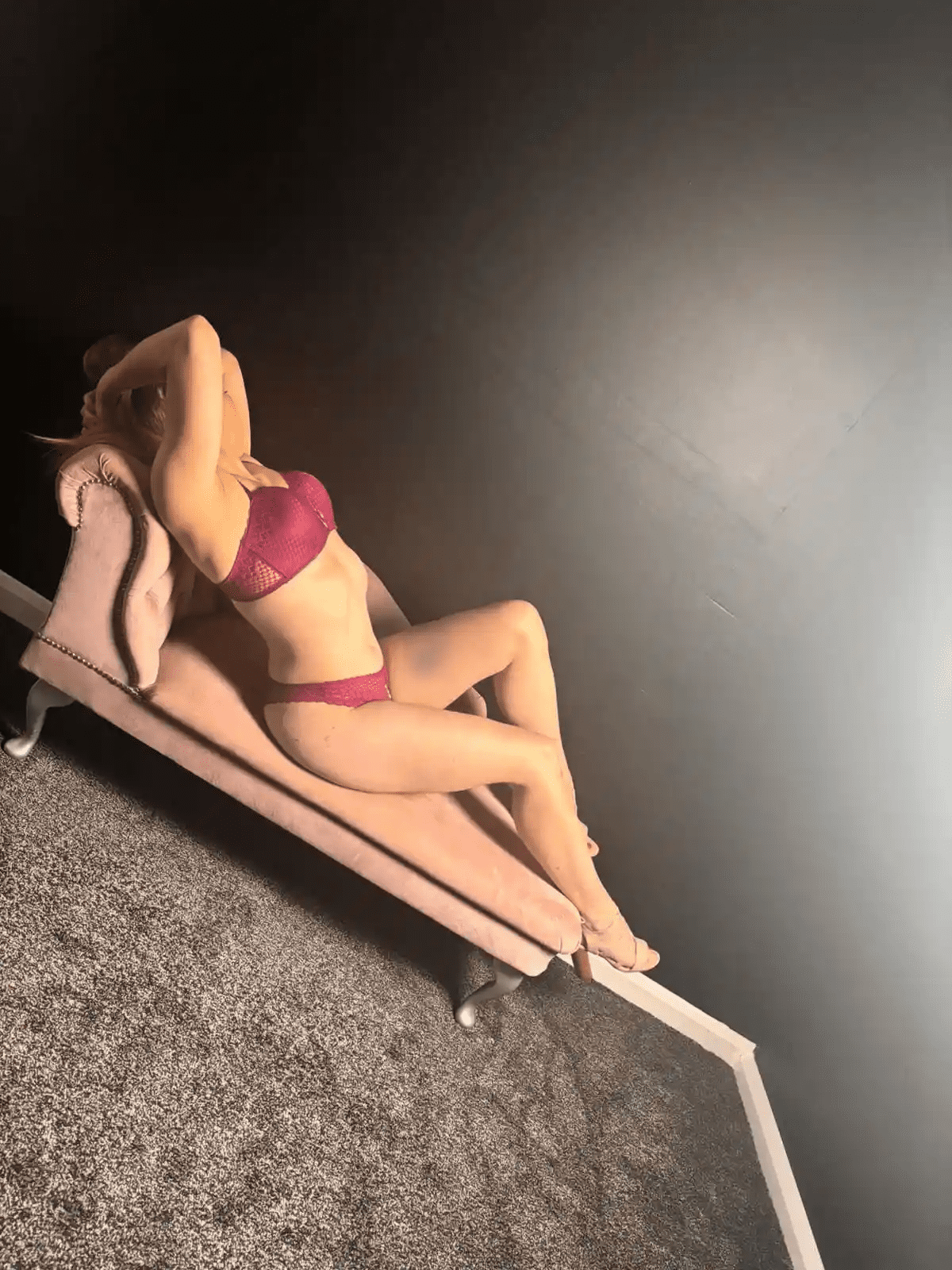 Sheffield escort in maroon lingerie