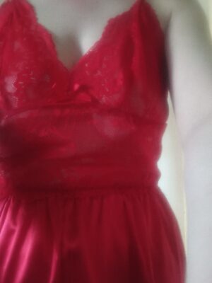 Escort in a red dress