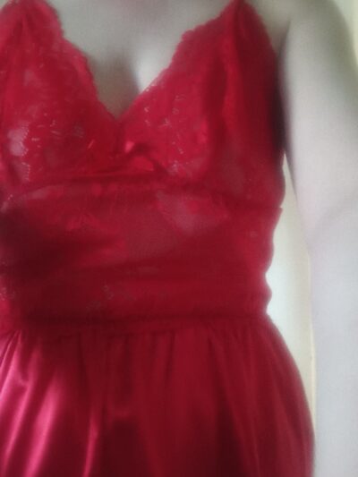 Escort in a red dress