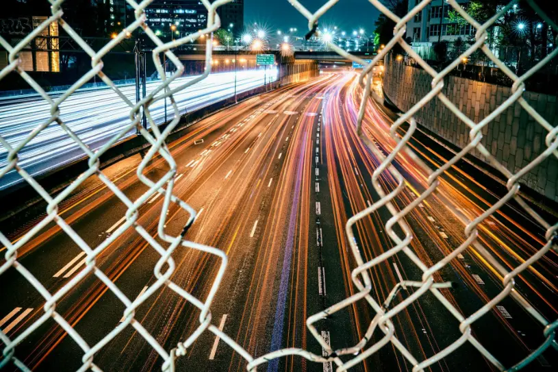 Atlanta highway at night