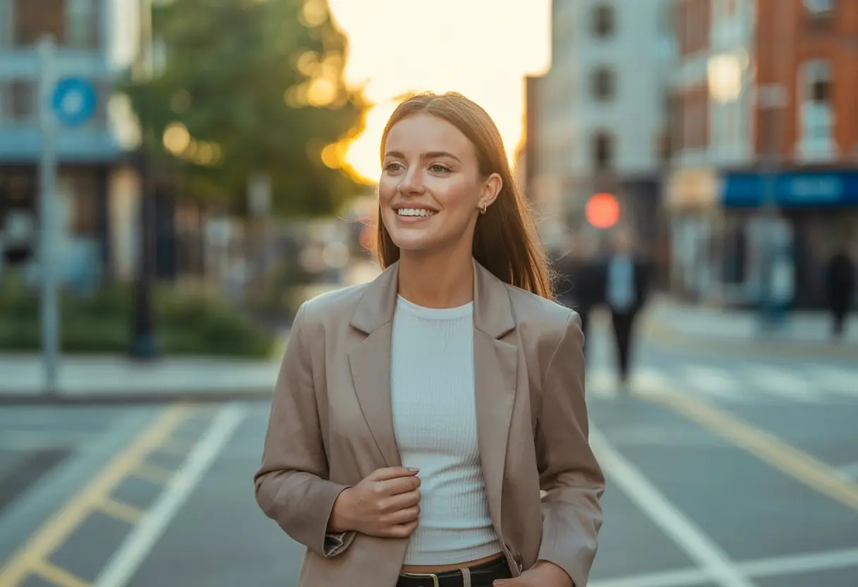 Brunette Lurgan escort in the town centre