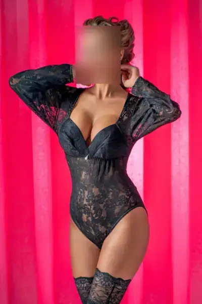 Busty escort in stylish underwear