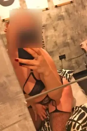 British Escort in black lingerie