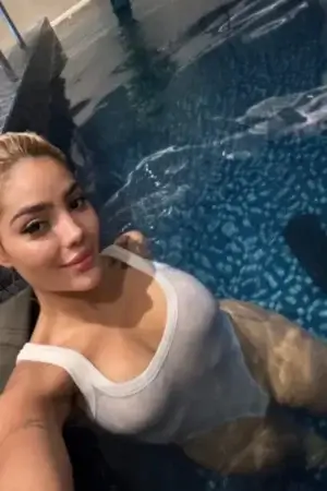 Brazilian Escort in a swimming pool