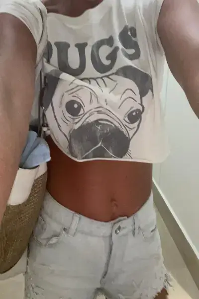 Kent escort wearing a pugs tshirt