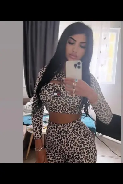 Dark haired Ballymena escort taking a selfie