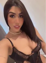 Brunette Wolves escort wearing revealing lingerie