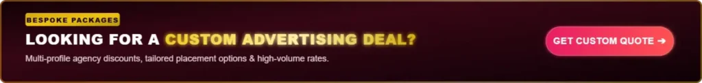 Looking for a custom advertising deal? Get a custom quote from Cupid Escorts.